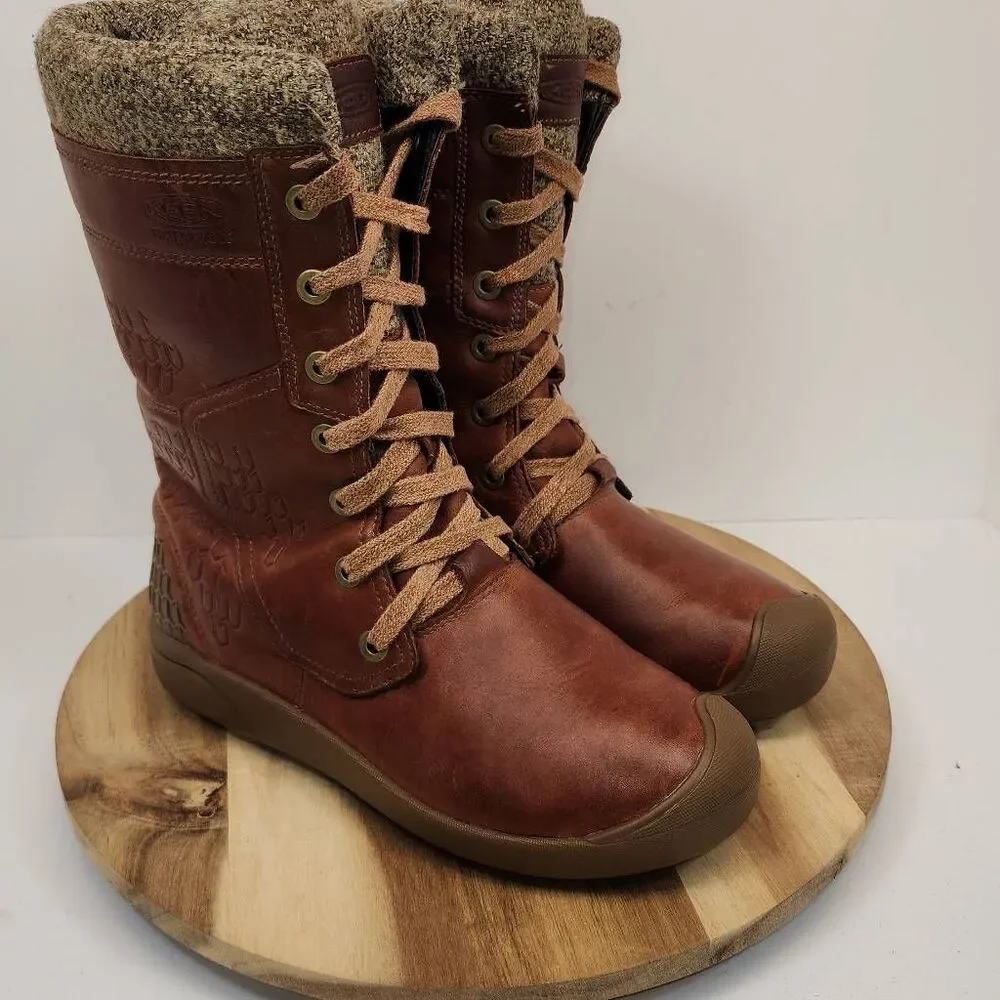 Women's KEEN Fremont Tall Waterproof Boots Size 7.5 Brown